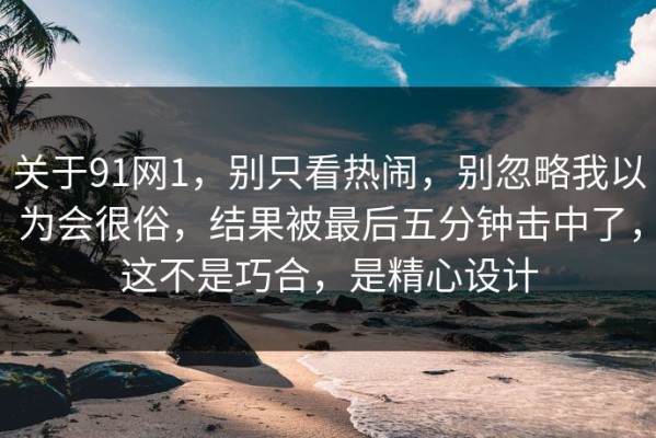 关于91网1，别只看热闹，别忽略我以为会很俗，结果被最后五分钟击中了，这不是巧合，是精心设计