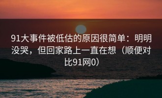 91大事件被低估的原因很简单：明明没哭，但回家路上一直在想（顺便对比91网0）
