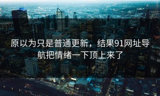 原以为只是普通更新，结果91网址导航把情绪一下顶上来了