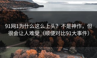 91网1为什么这么上头？不是神作，但很会让人难受（顺便对比91大事件）