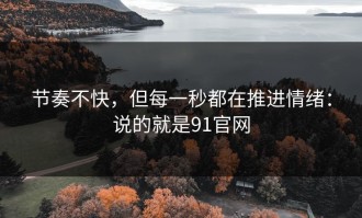 节奏不快，但每一秒都在推进情绪：说的就是91官网