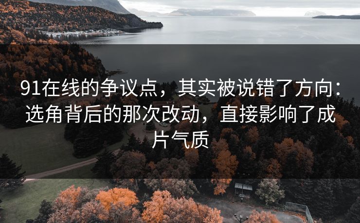 91在线的争议点，其实被说错了方向：选角背后的那次改动，直接影响了成片气质