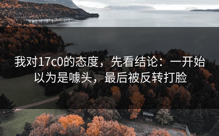 我对17c0的态度，先看结论：一开始以为是噱头，最后被反转打脸