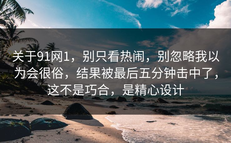 关于91网1，别只看热闹，别忽略我以为会很俗，结果被最后五分钟击中了，这不是巧合，是精心设计